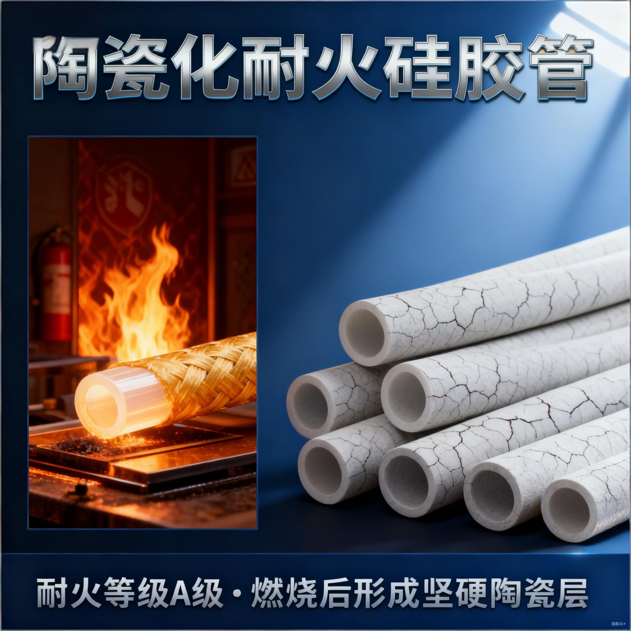 陶瓷化耐火硅膠管